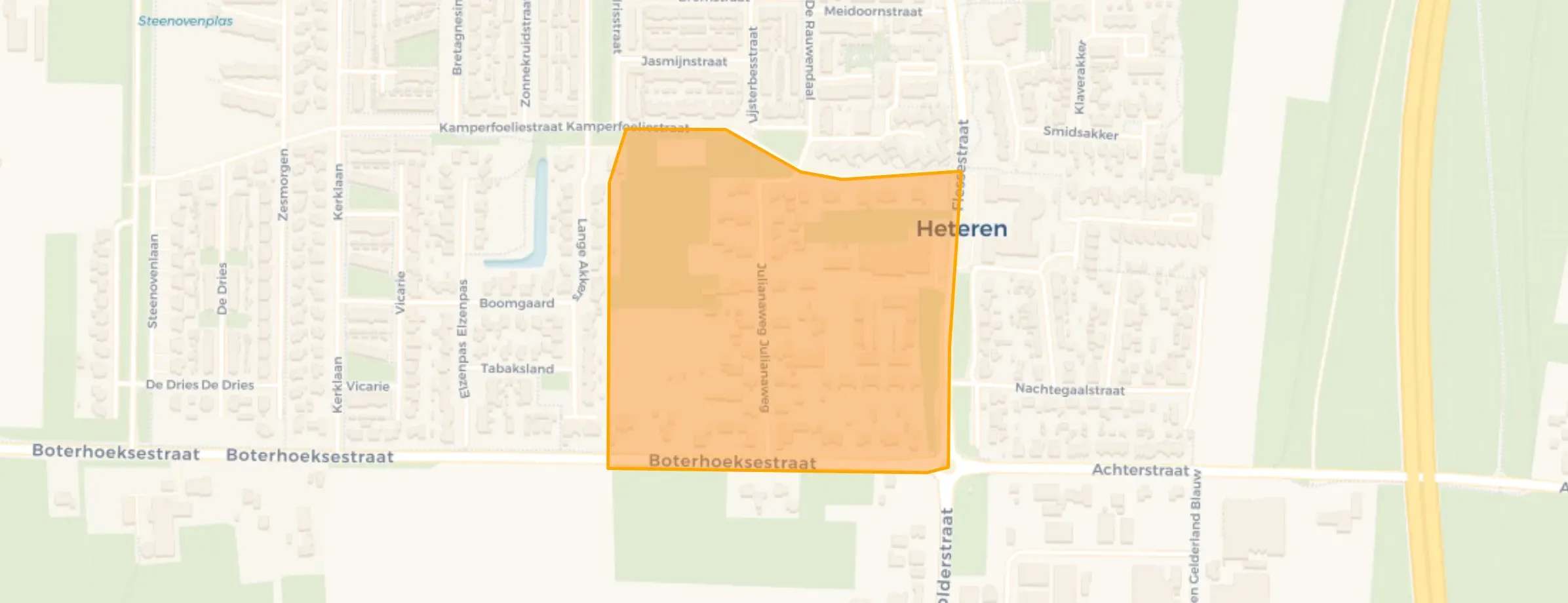 Kaart van Omgeving Julianaweg