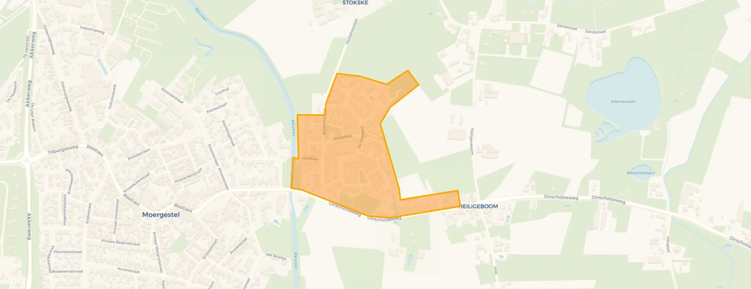 Omgeving Oostelvoortjes in Oisterwijk