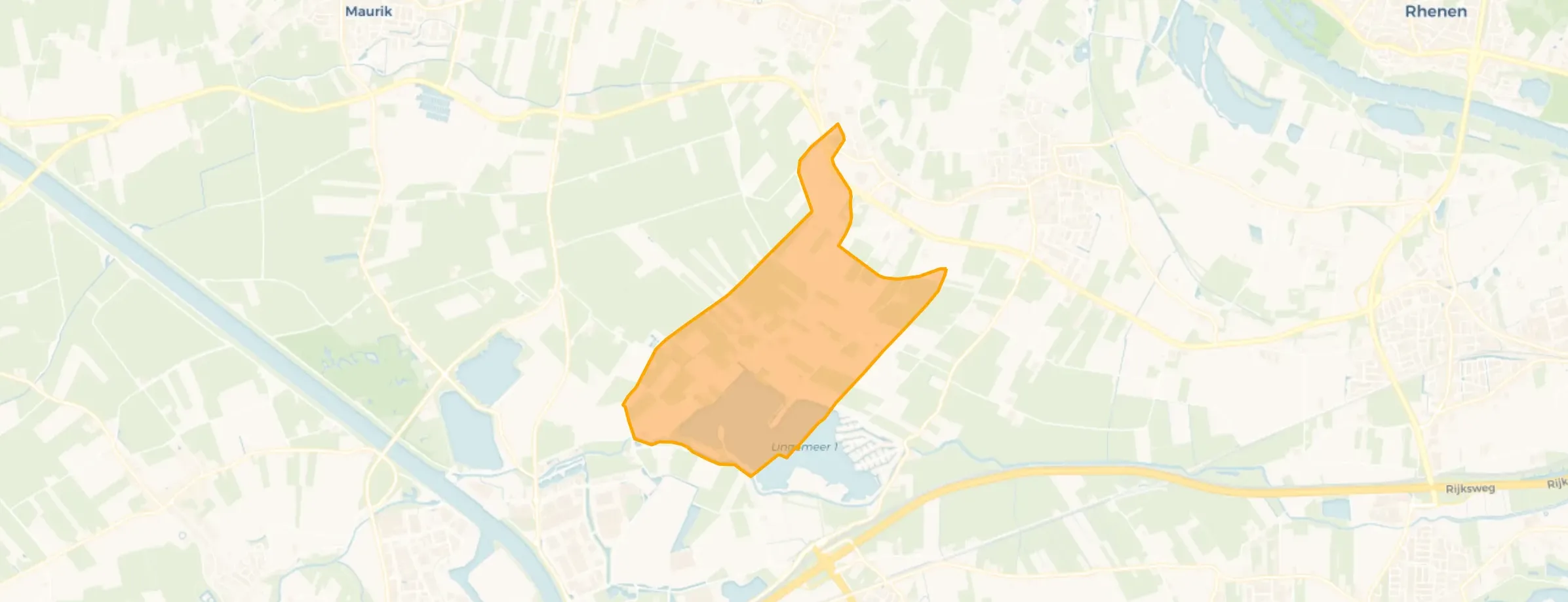 Ommerveld en verspreide huizen polder Meerten