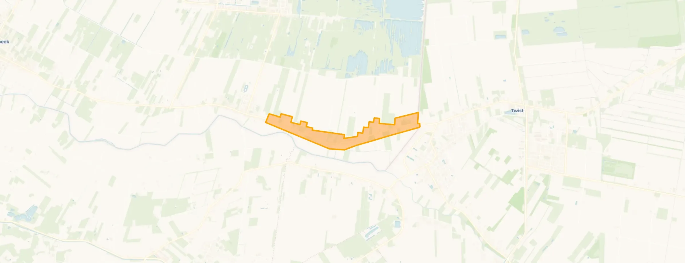 Kaart van Oostelijk Nieuw-Schoonebeek