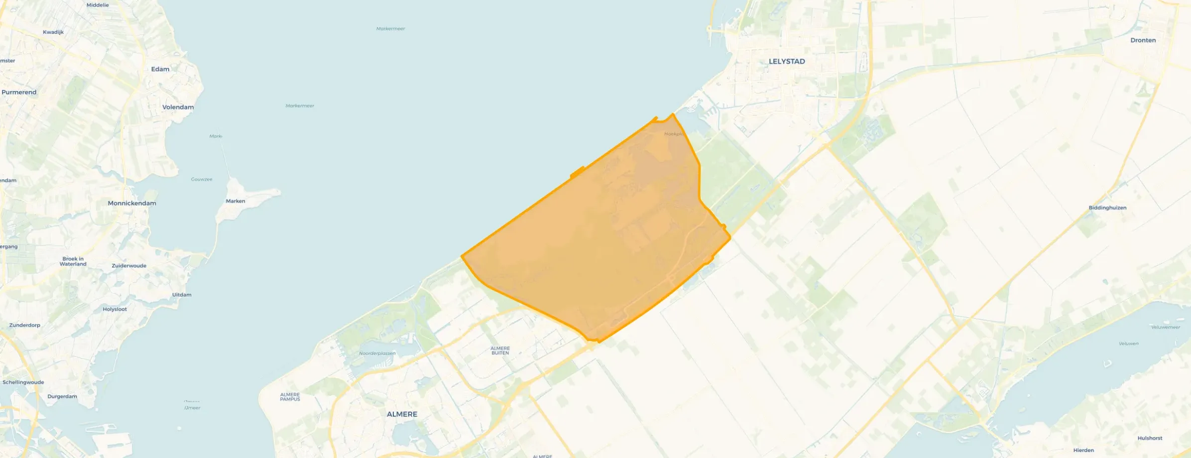 Kaart van Oostvaardersplassen