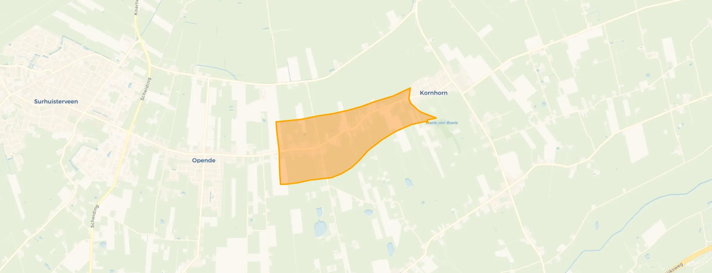Kaart van Opende-Oost