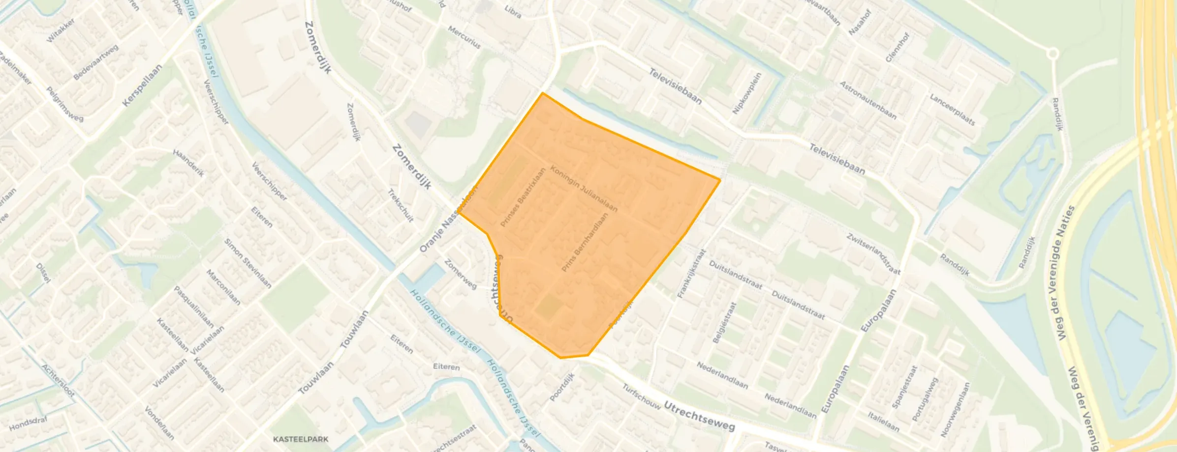 Kaart van Oranjekwartier