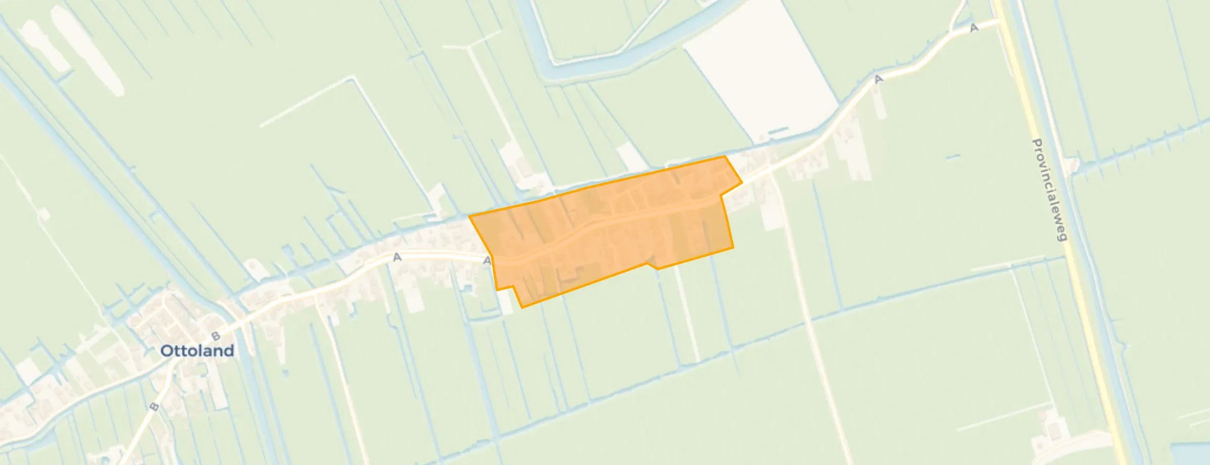 Kaart van Ottoland-Dorp