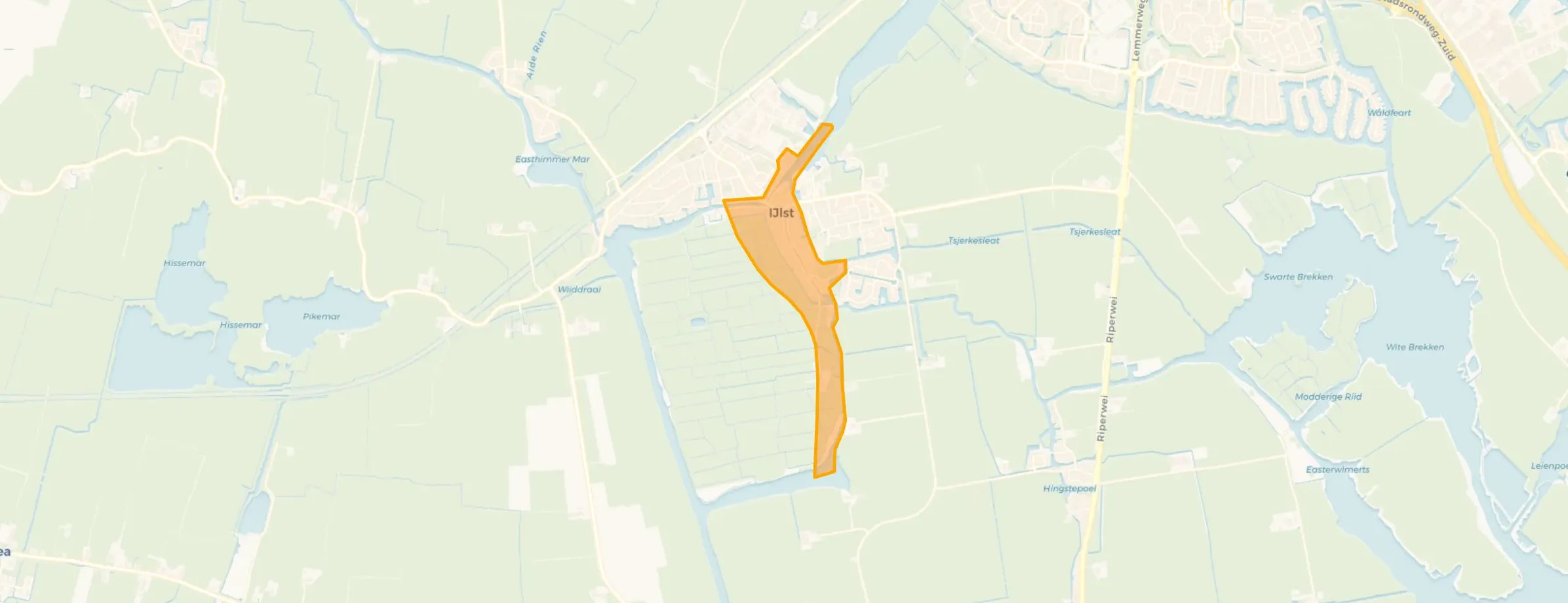 Kaart van Oud IJlst