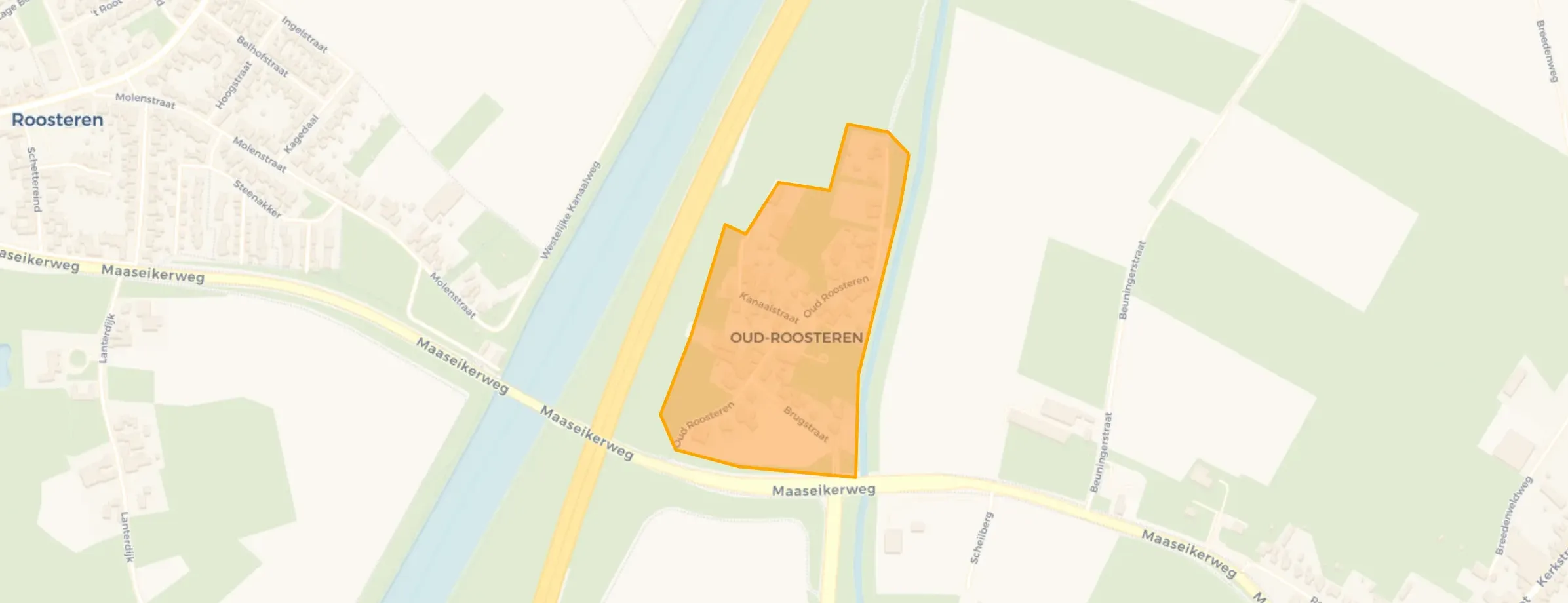 Kaart van Oud-Roosteren