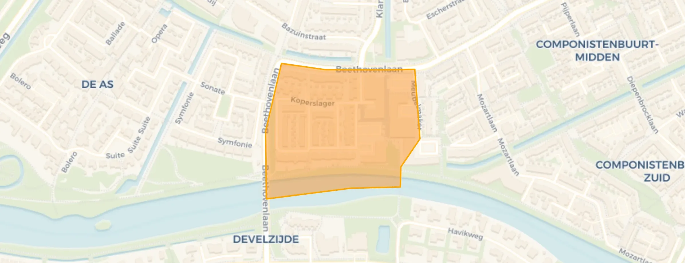 Kaart van Oudeland en Meubelmaker