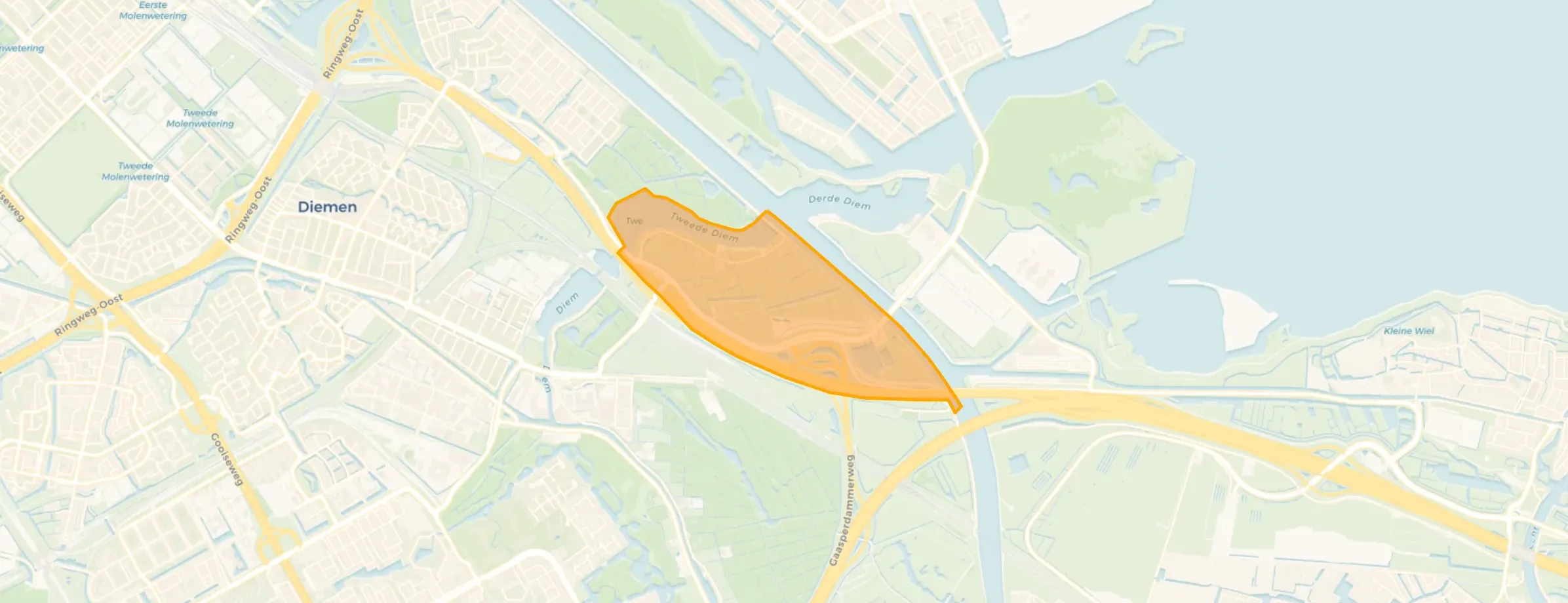Kaart van Overdiemerpolder