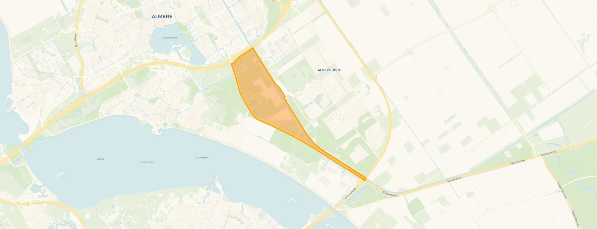 Kaart van Overig Almere Hout West