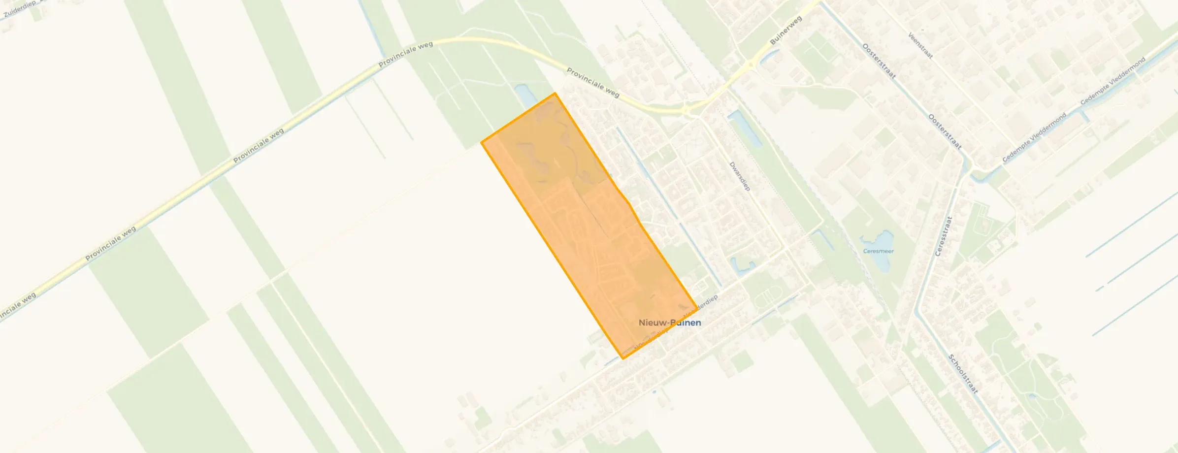 Kaart van Parklaan west