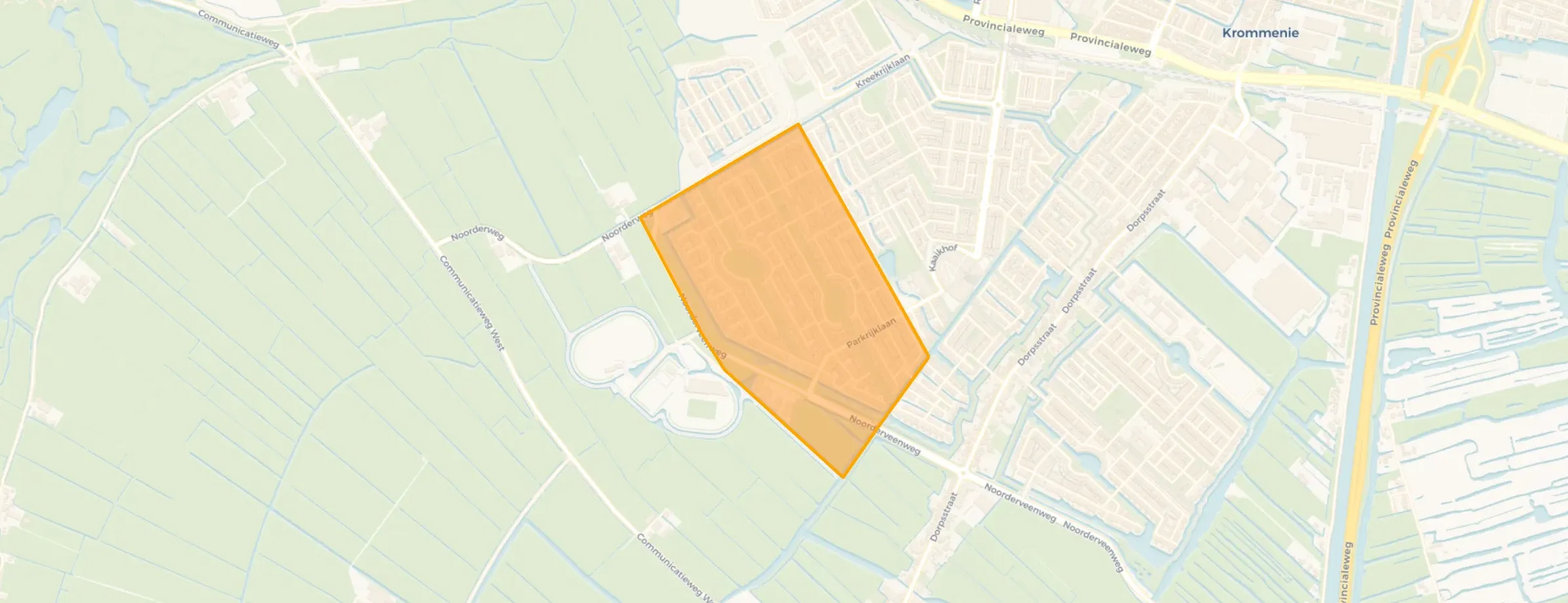 Kaart van Parkrijk Zuid
