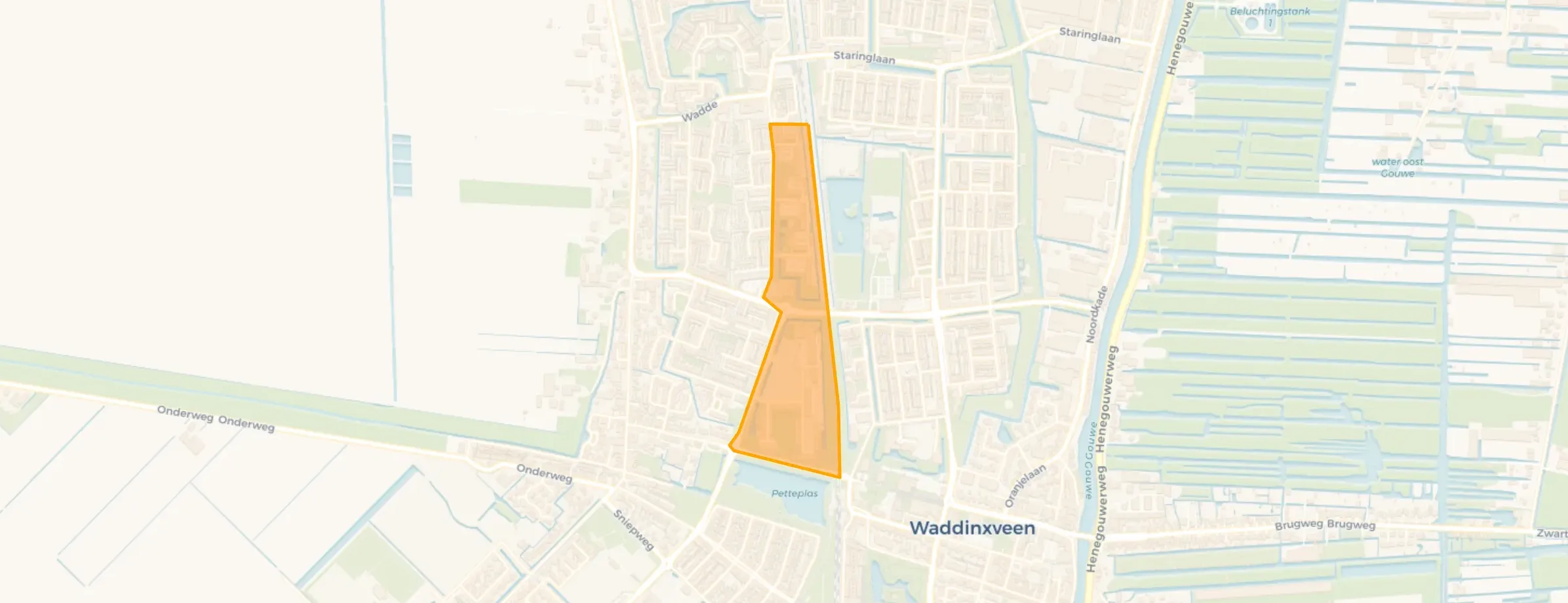 Kaart van Peter Zuidlaan en Horstenbuurt