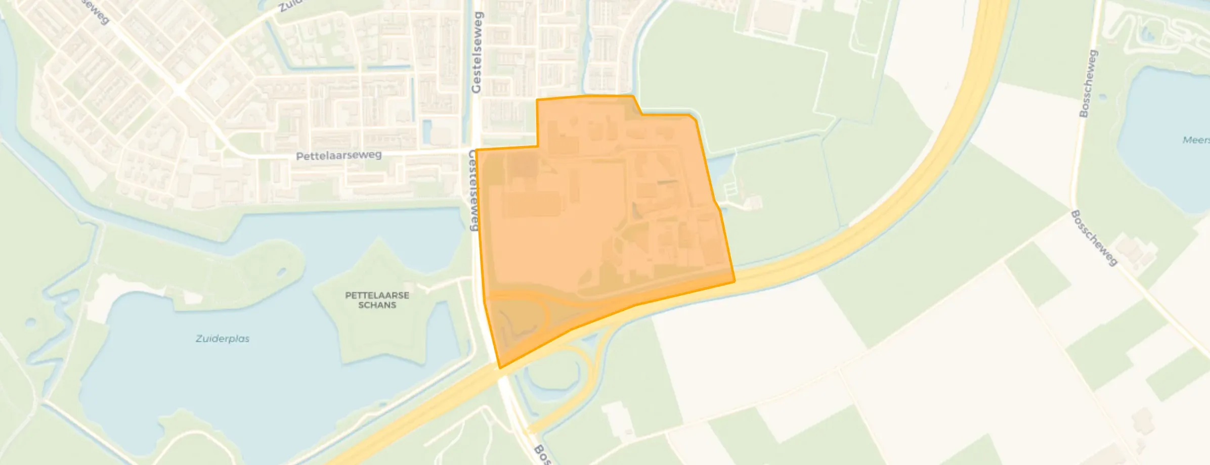 Kaart van Pettelaarpark