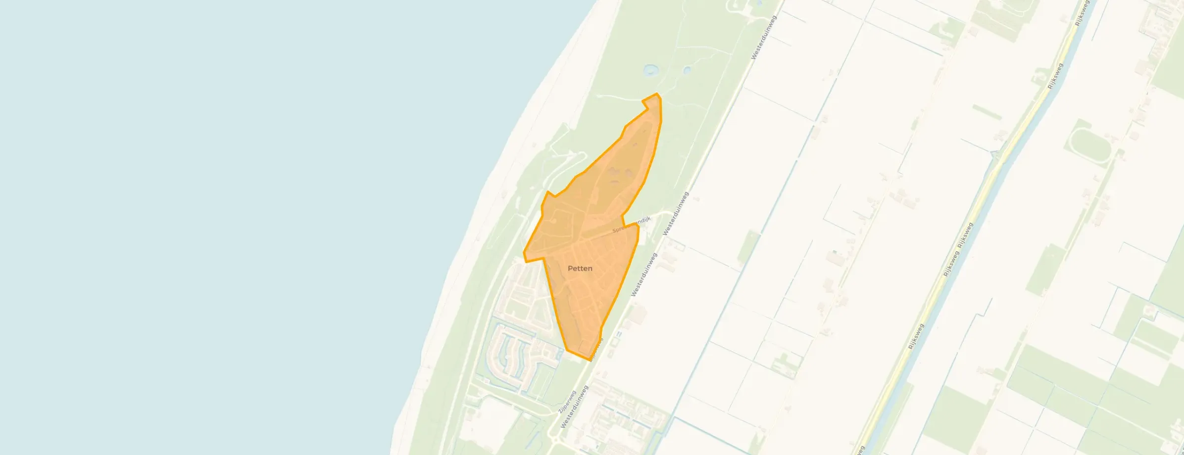 Buurt Petten-Centrum en Korfwater, Petten