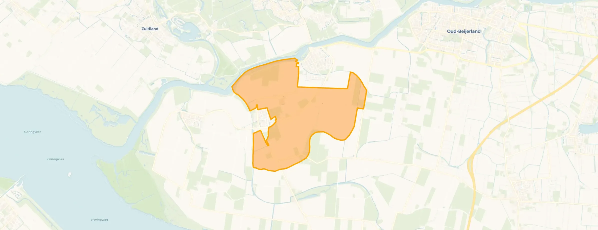 Kaart van Piershil Buitengebied