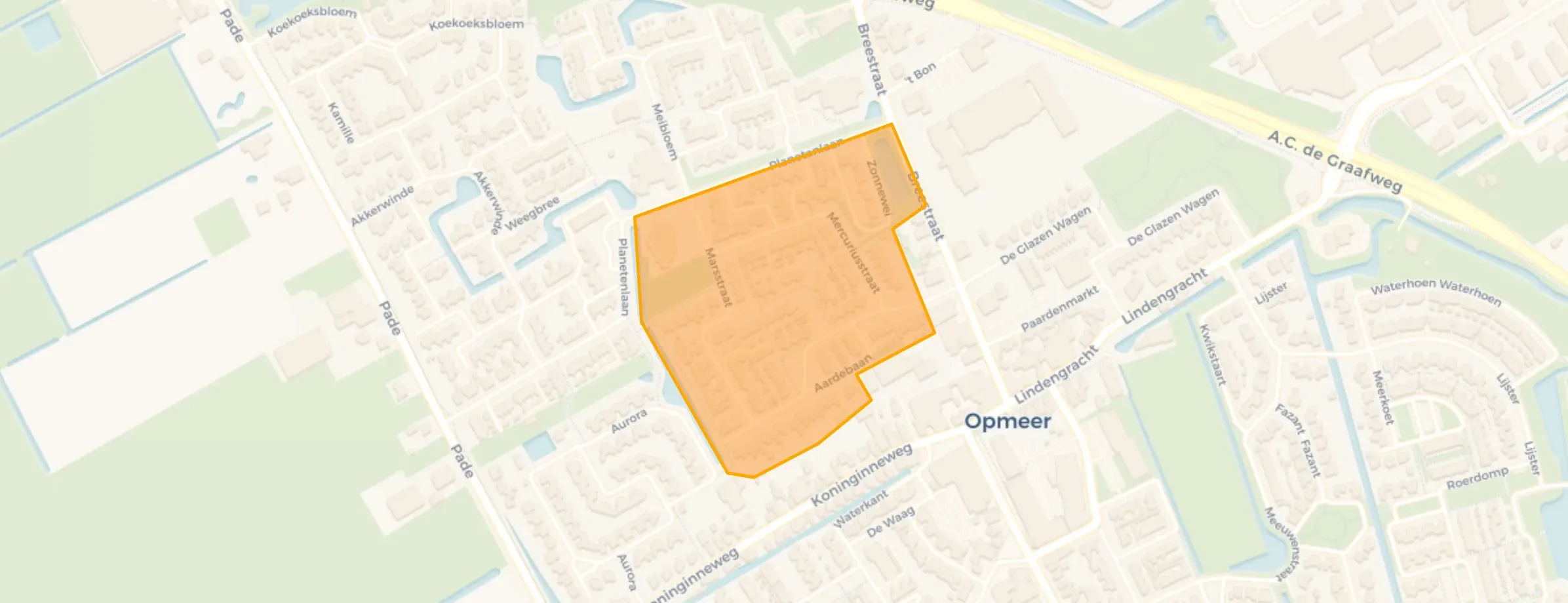 Kaart van Planetenbuurt