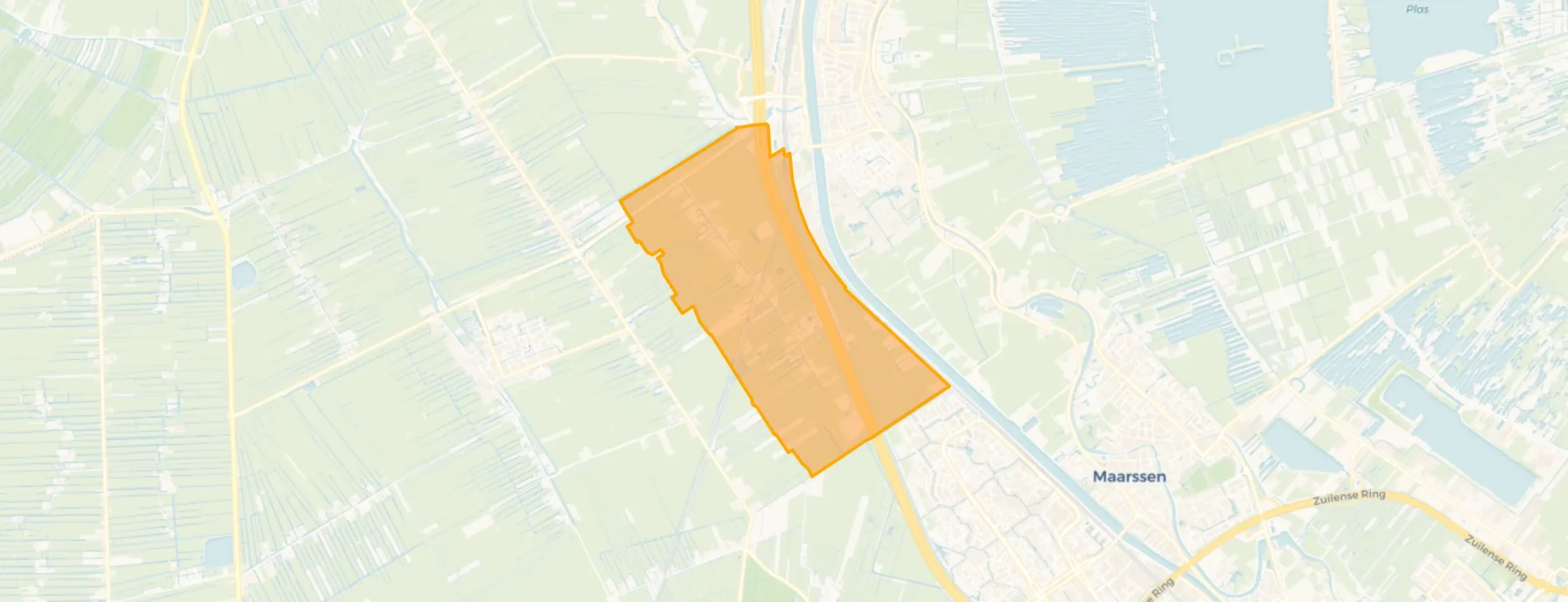 Kaart van Polder Kortrijk
