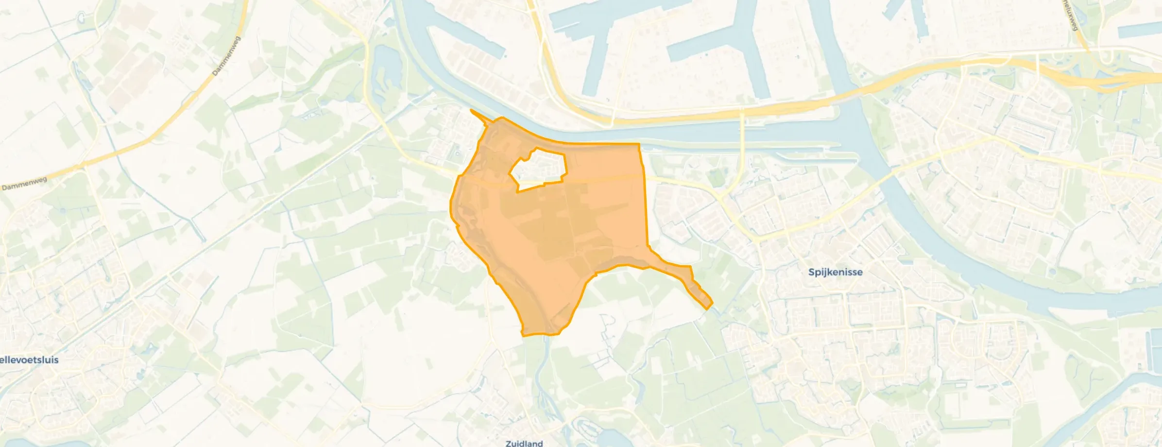 Kaart van Poldergebied Geervliet