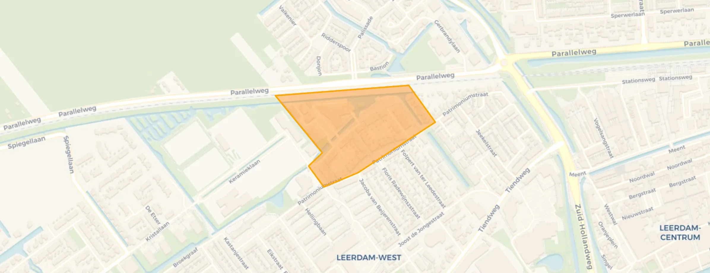 Kaart van Raadsliedenbuurt