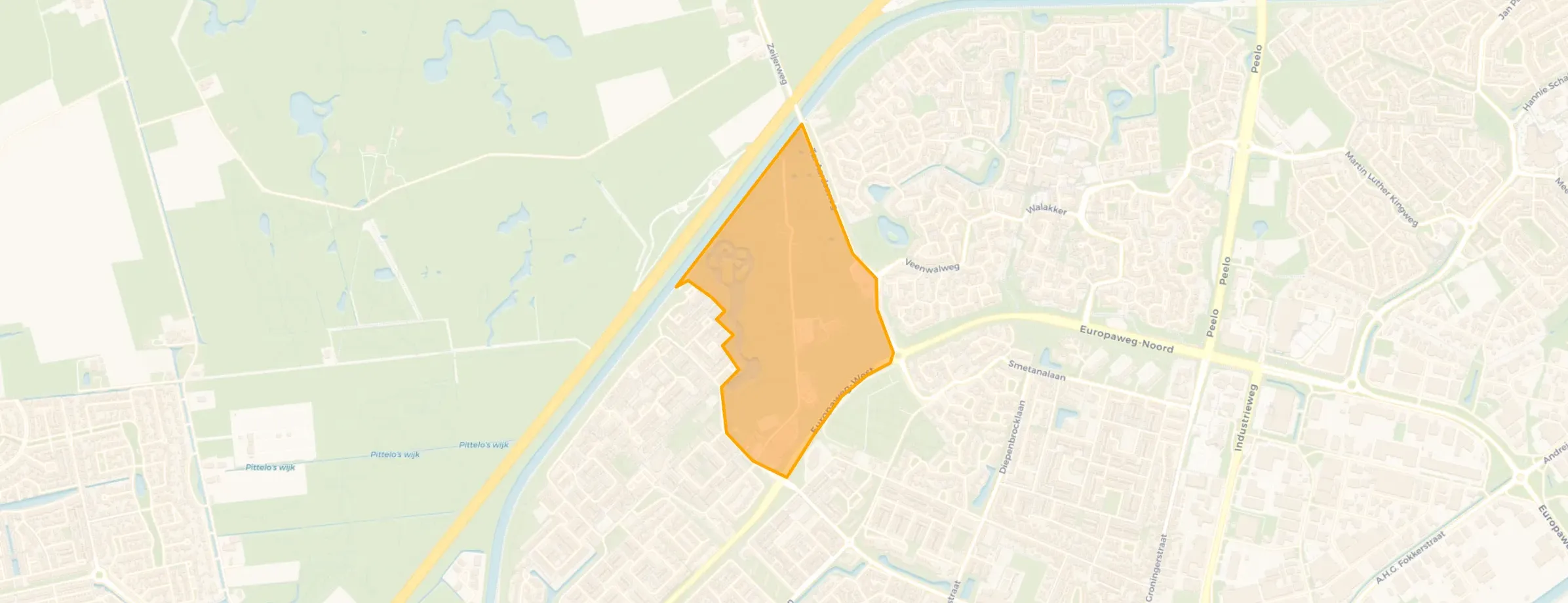 Kaart van Recreatiepark Pittelo