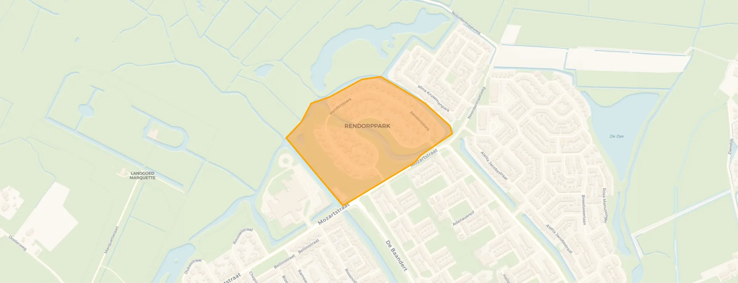 Kaart van Rendorppark