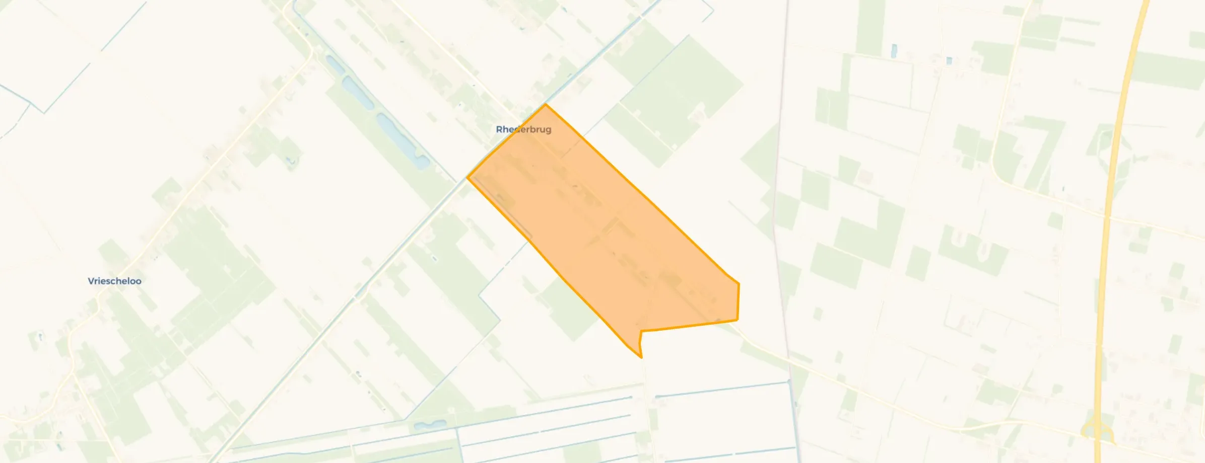Kaart van Rhederbrug-Oost