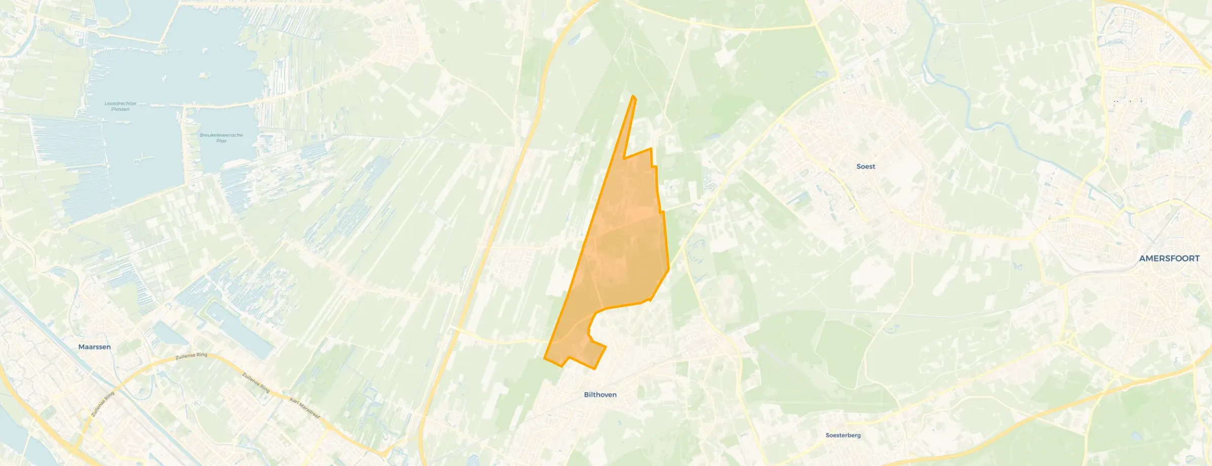 Kaart van Ridderoordsche Bossen