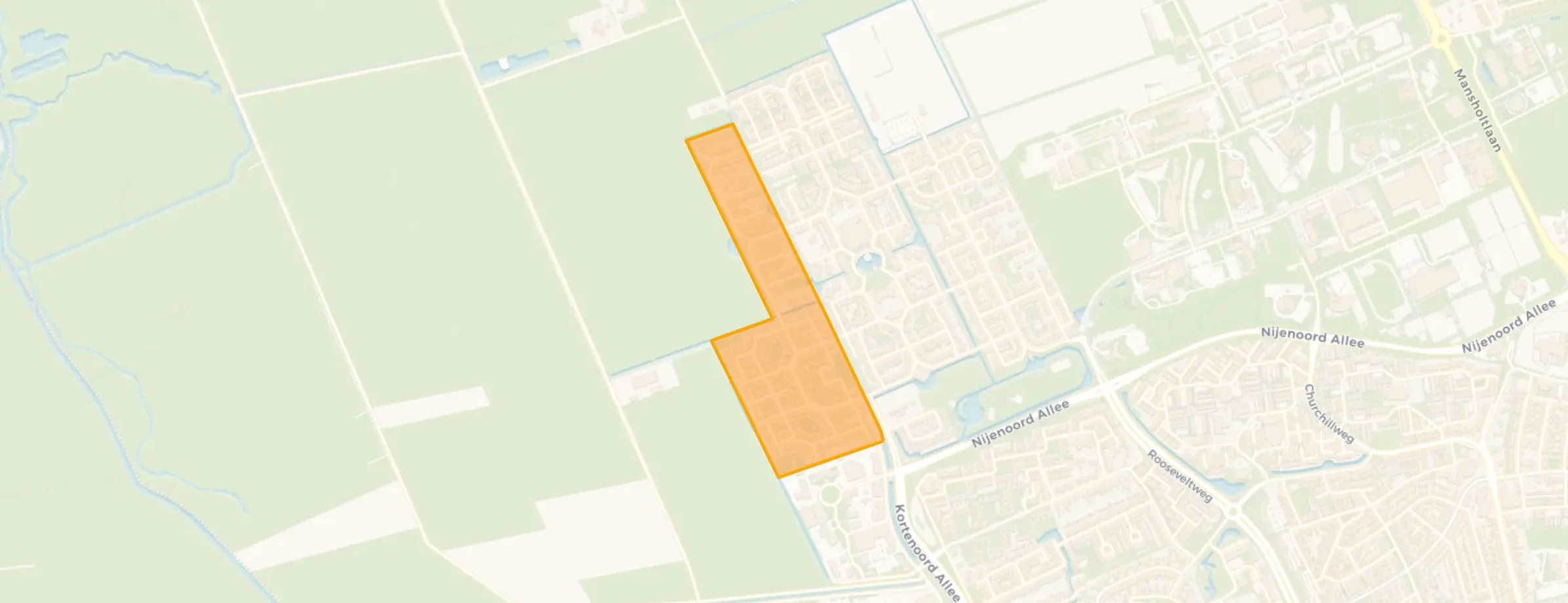 Kaart van Rietveldbuurt