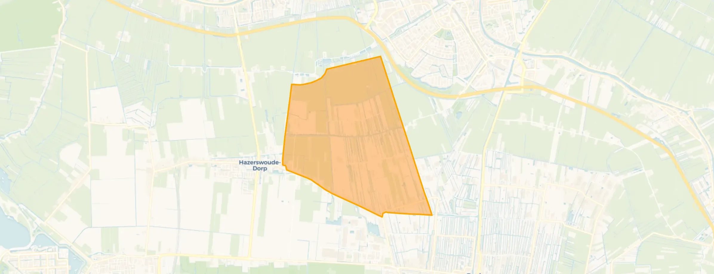 Kaart van Rietveldse polder
