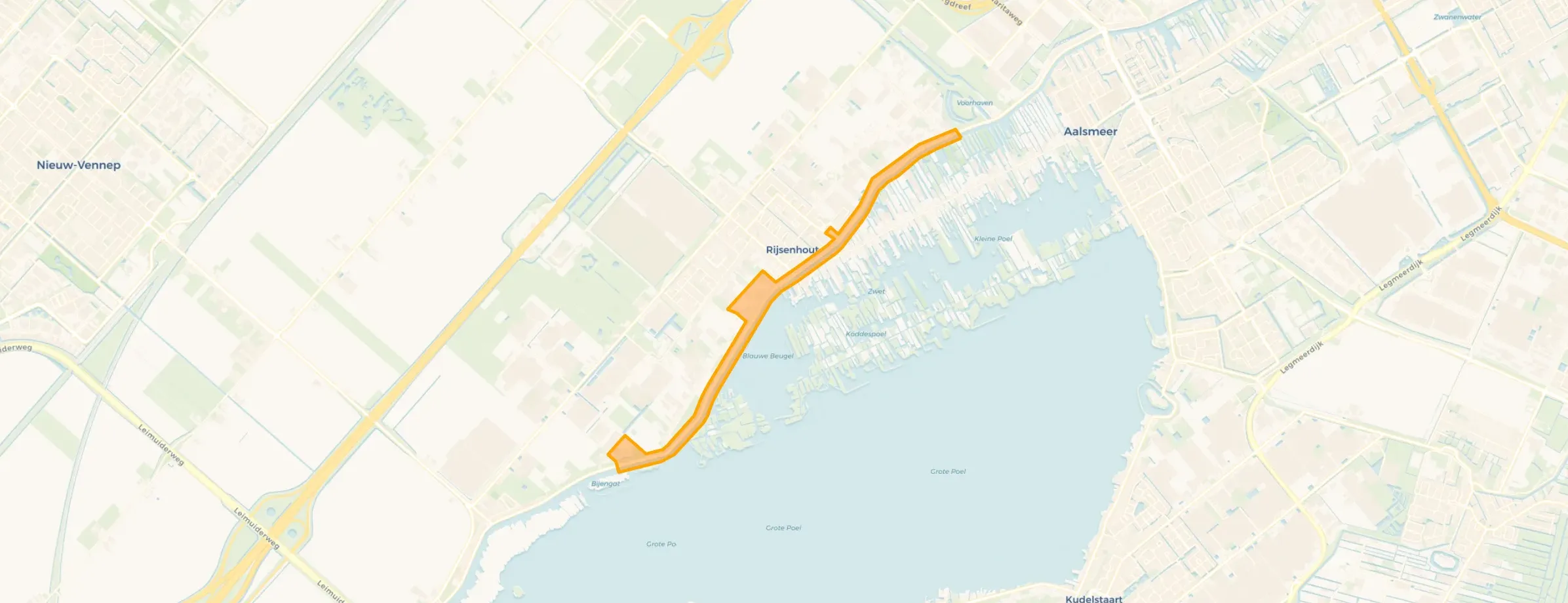 Kaart van Rijsenhout Dijk