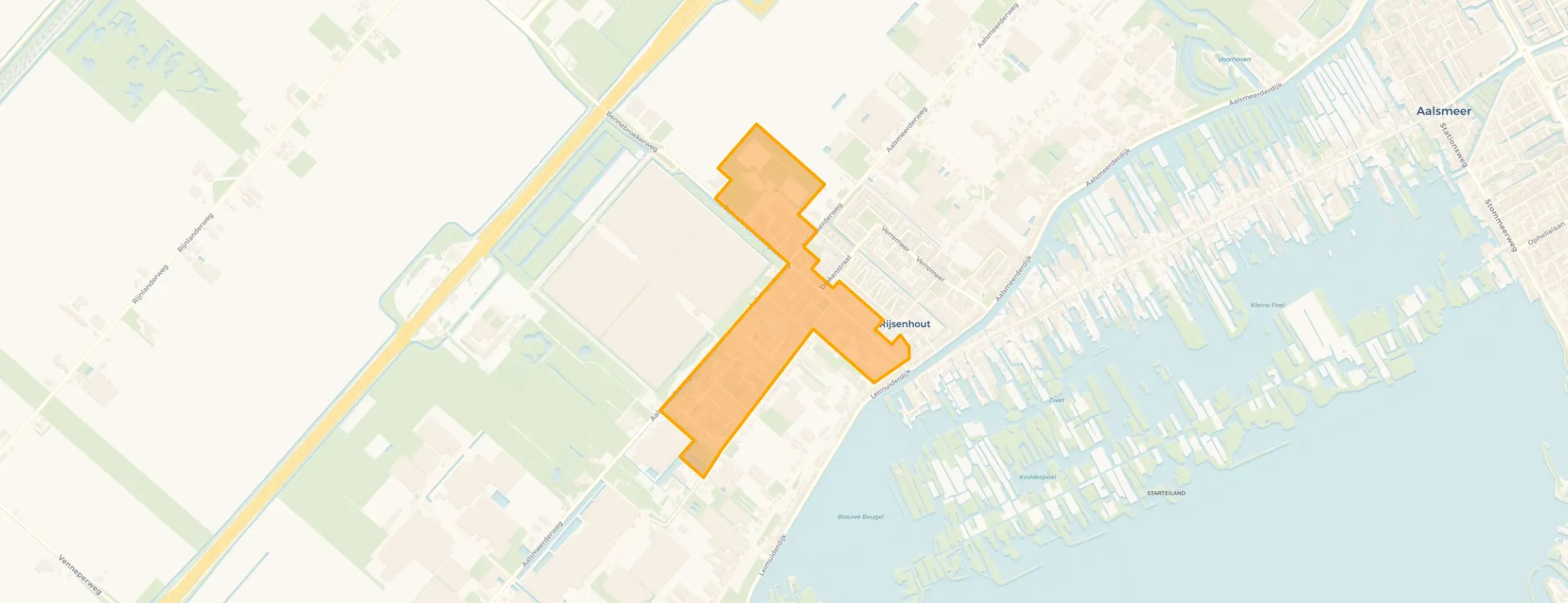 Kaart van Rijsenhout Zuid