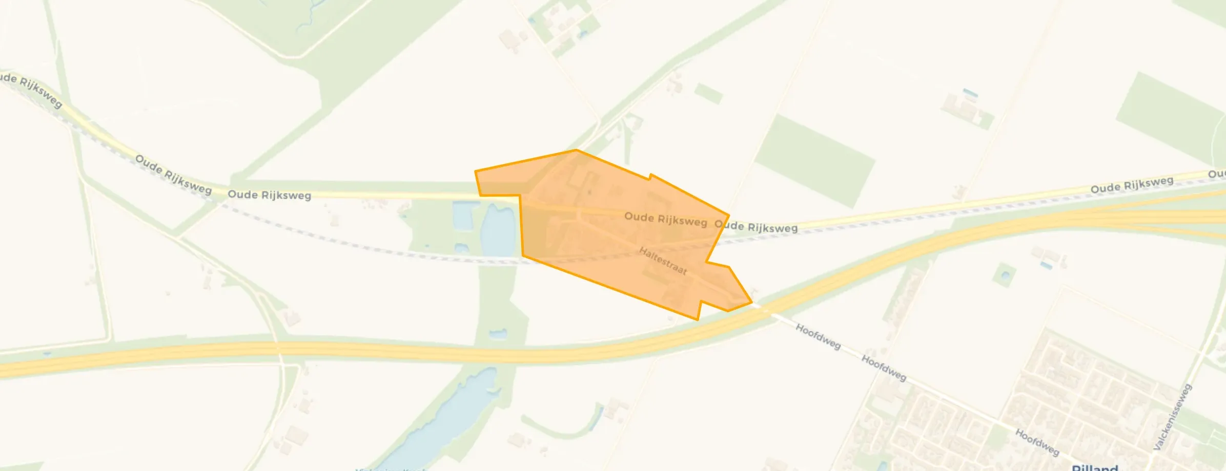 Kaart van Rilland- Stationsbuurt