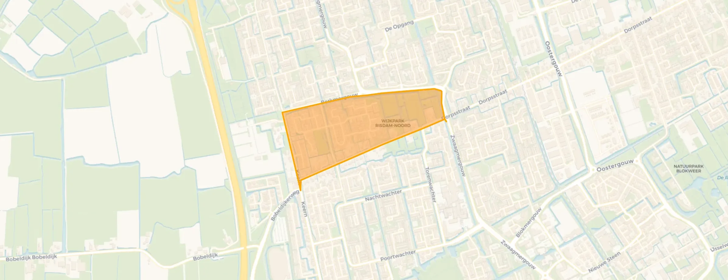 Kaart van Risdam-Noord - Buurt 21 01