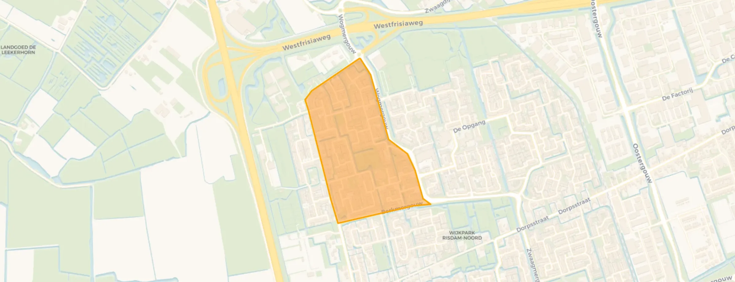 Kaart van Risdam-Noord - Buurt 21 04