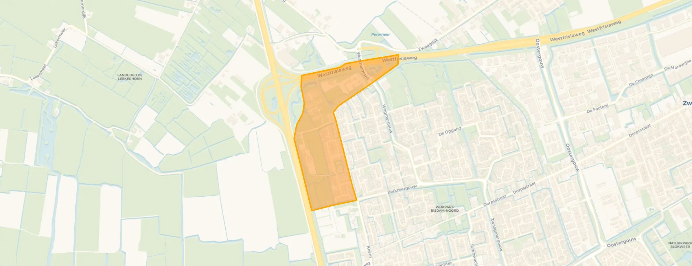 Kaart van Risdam-Noord - Buurt 21 05