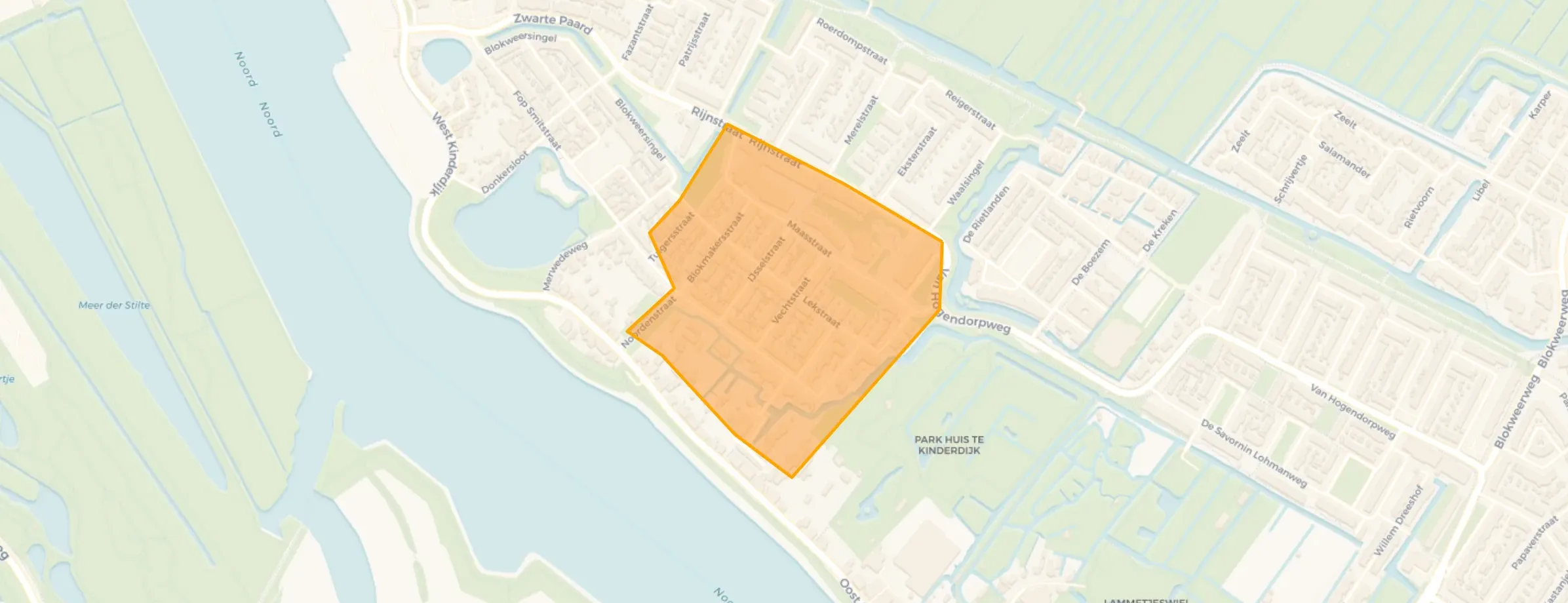 Kaart van Rivierenbuurt