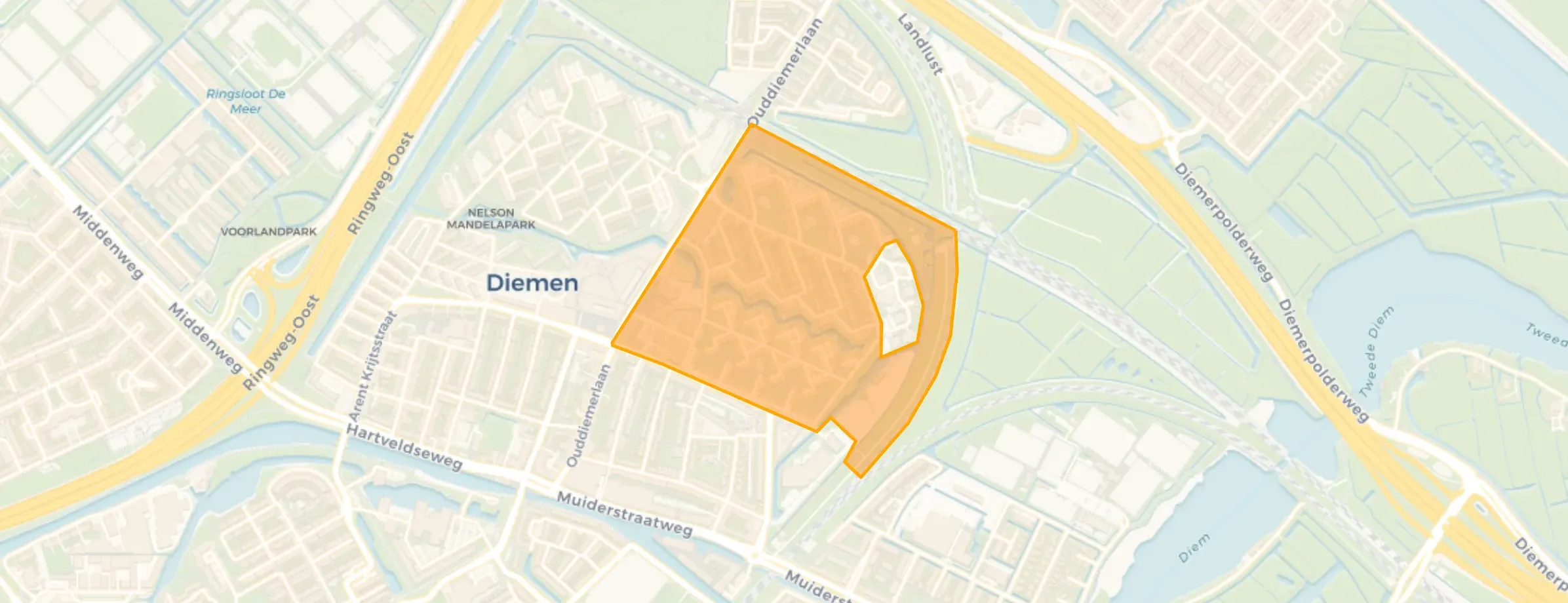 Kaart van Ruimzicht Oost
