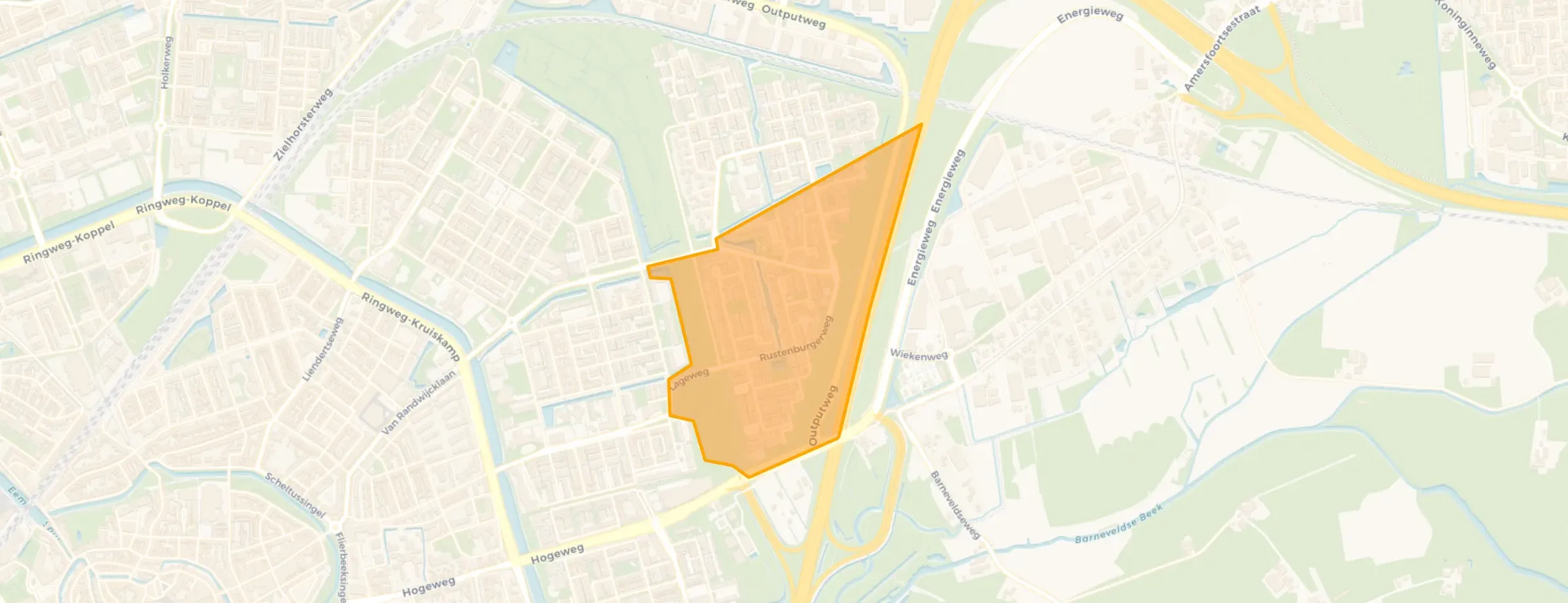 Kaart van Rustenburg-Zuid