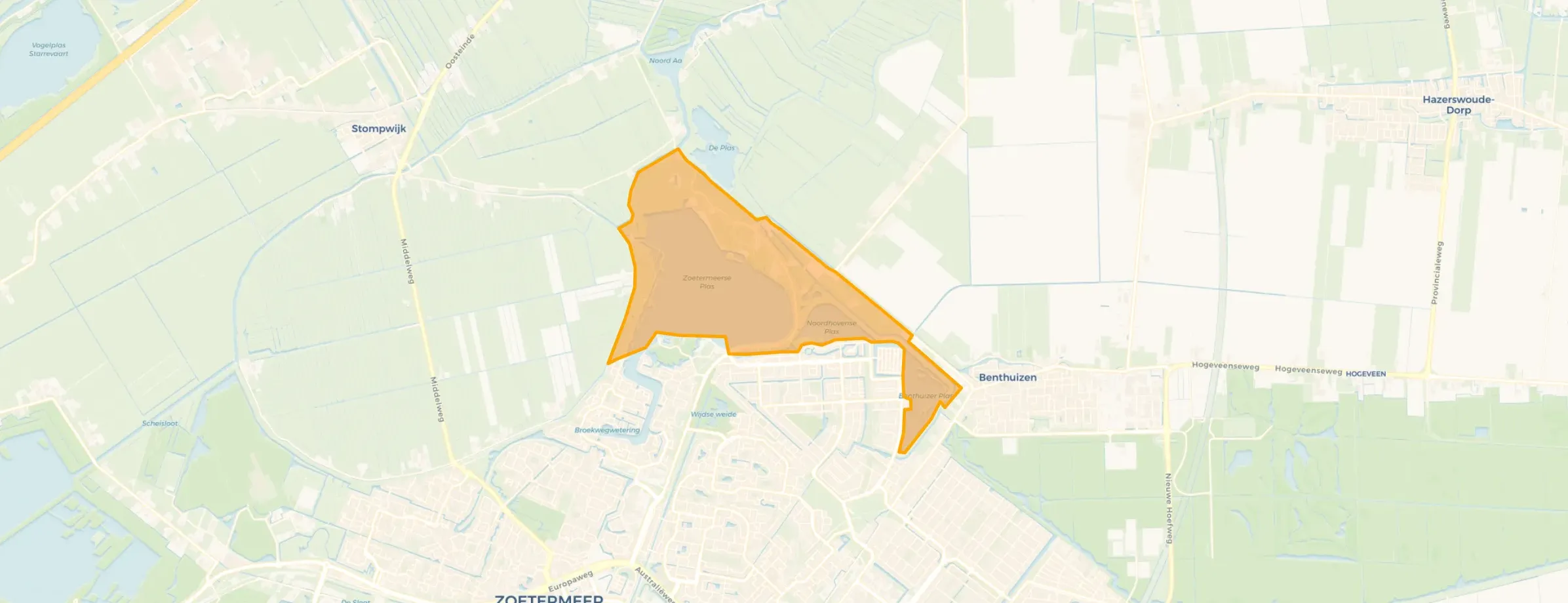 Kaart van Scheidingszone
