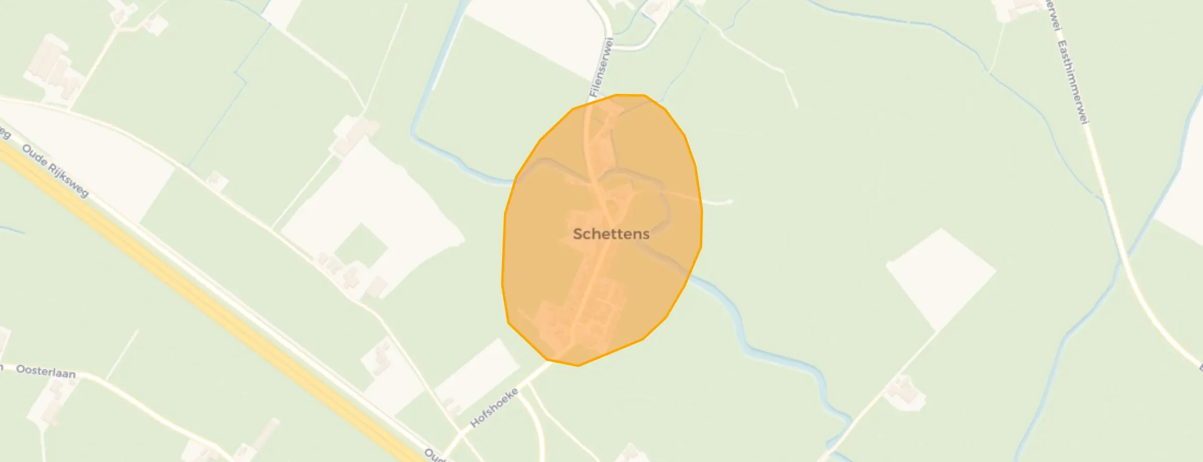 Kaart van Schettens
