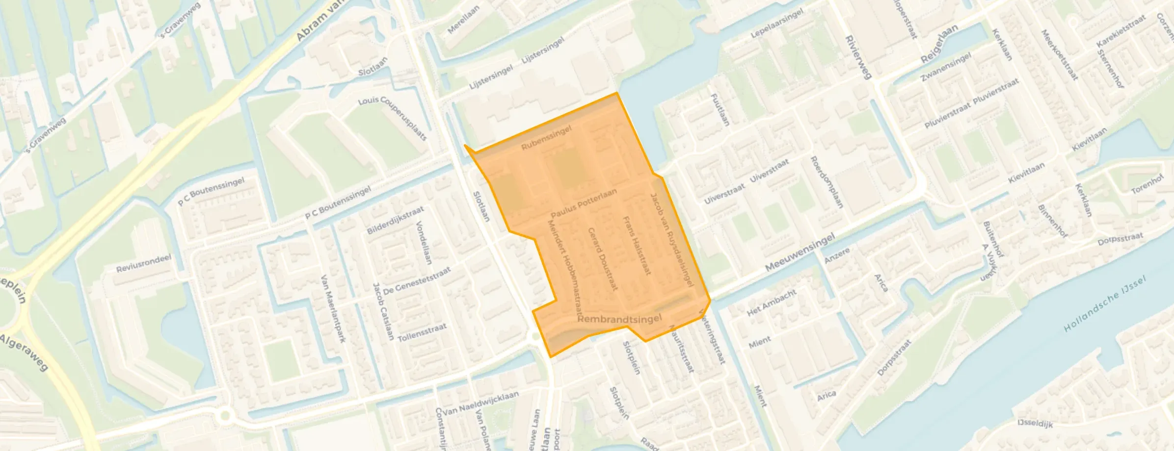 Kaart van Schildersbuurt