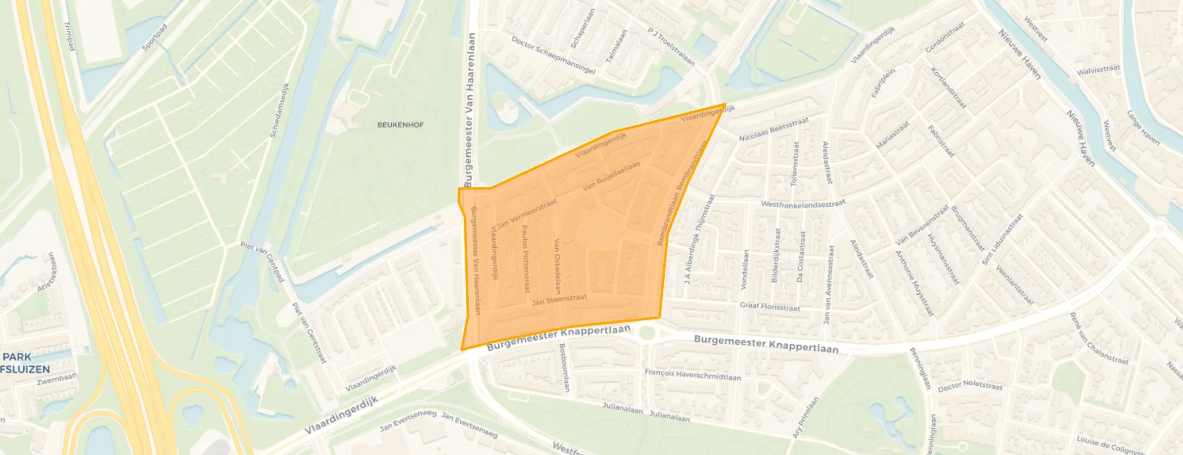 Kaart van Schildersbuurt