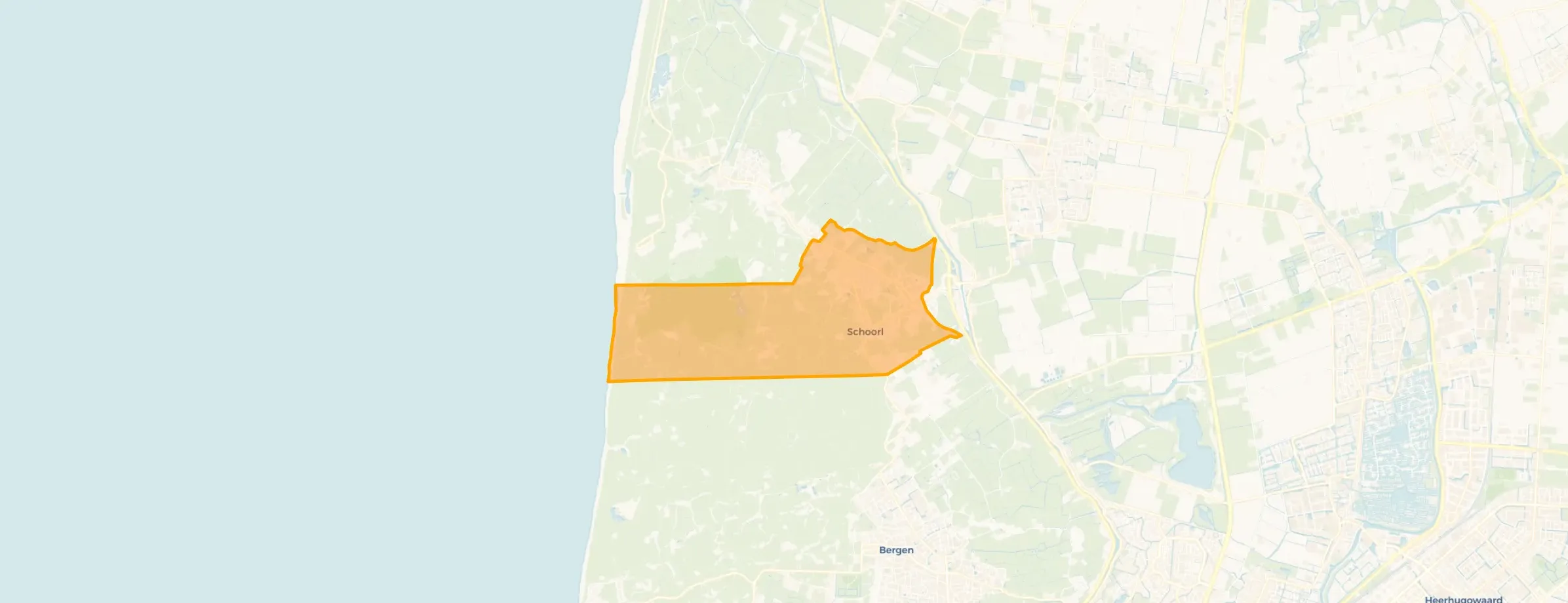 Kaart van Schoorl met Bregtdorp