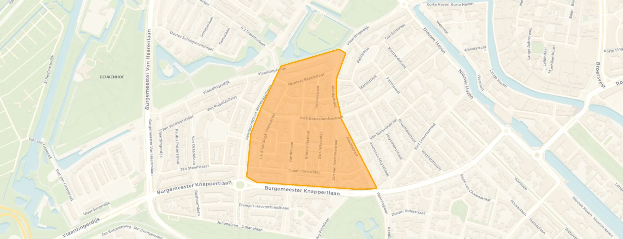 Kaart van Schrijversbuurt