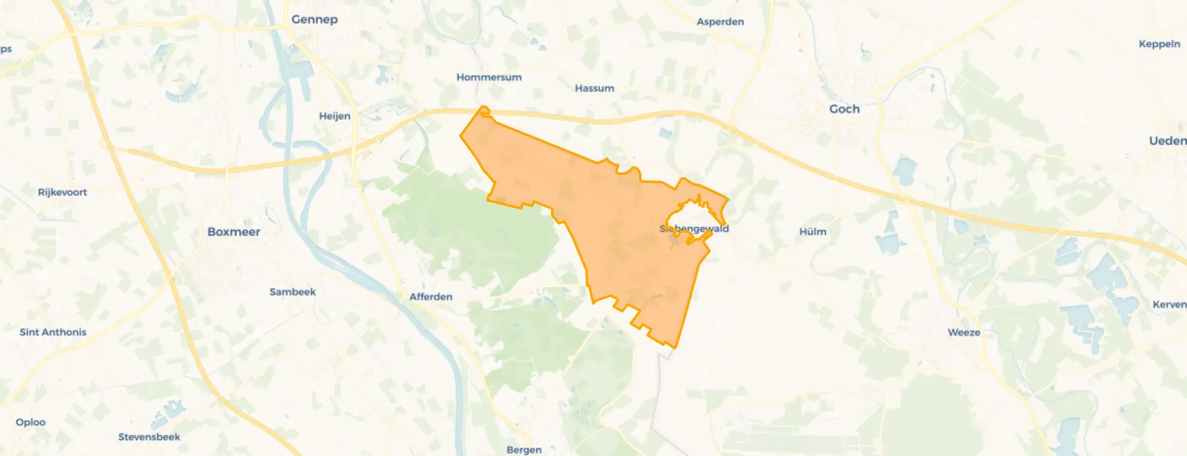 Kaart van Siebengewald Buitengebied