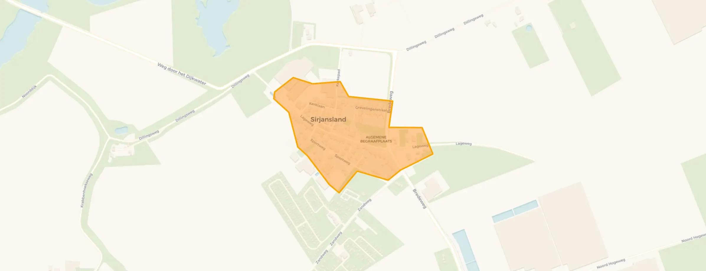 Kaart van Sirjansland
