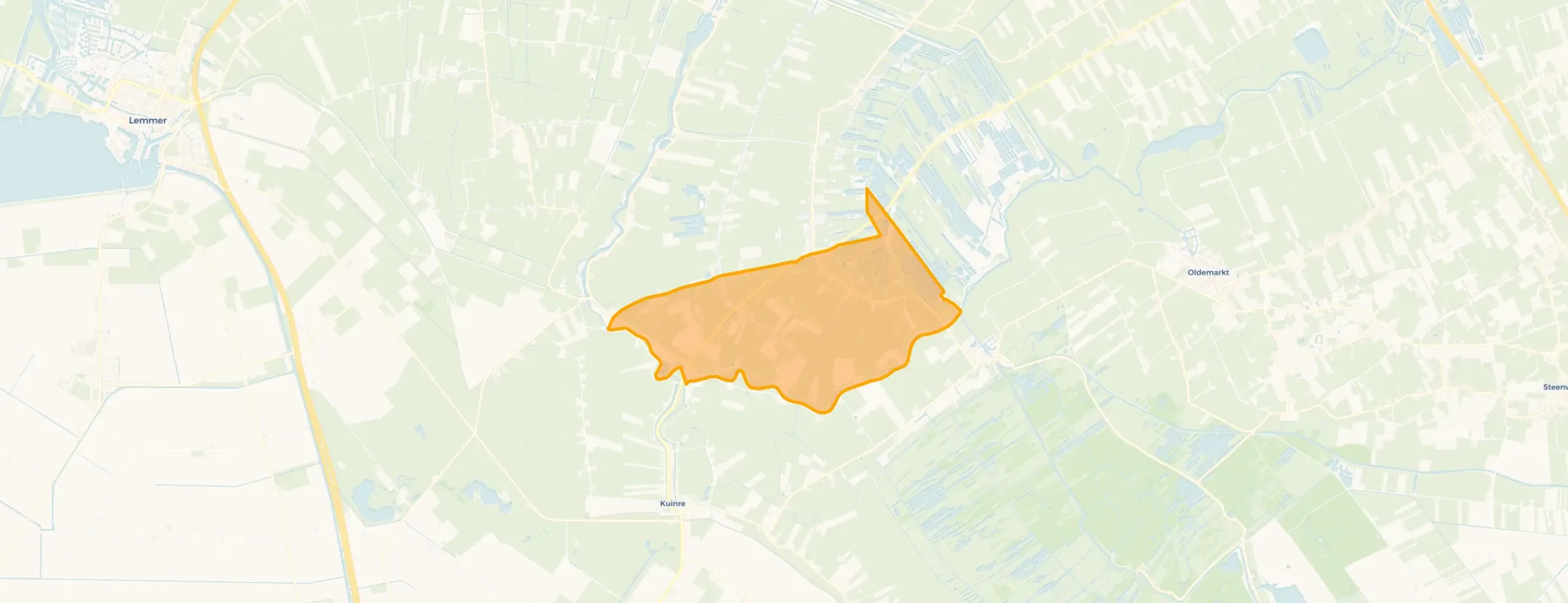 Kaart van Slijkenburg-Spanga