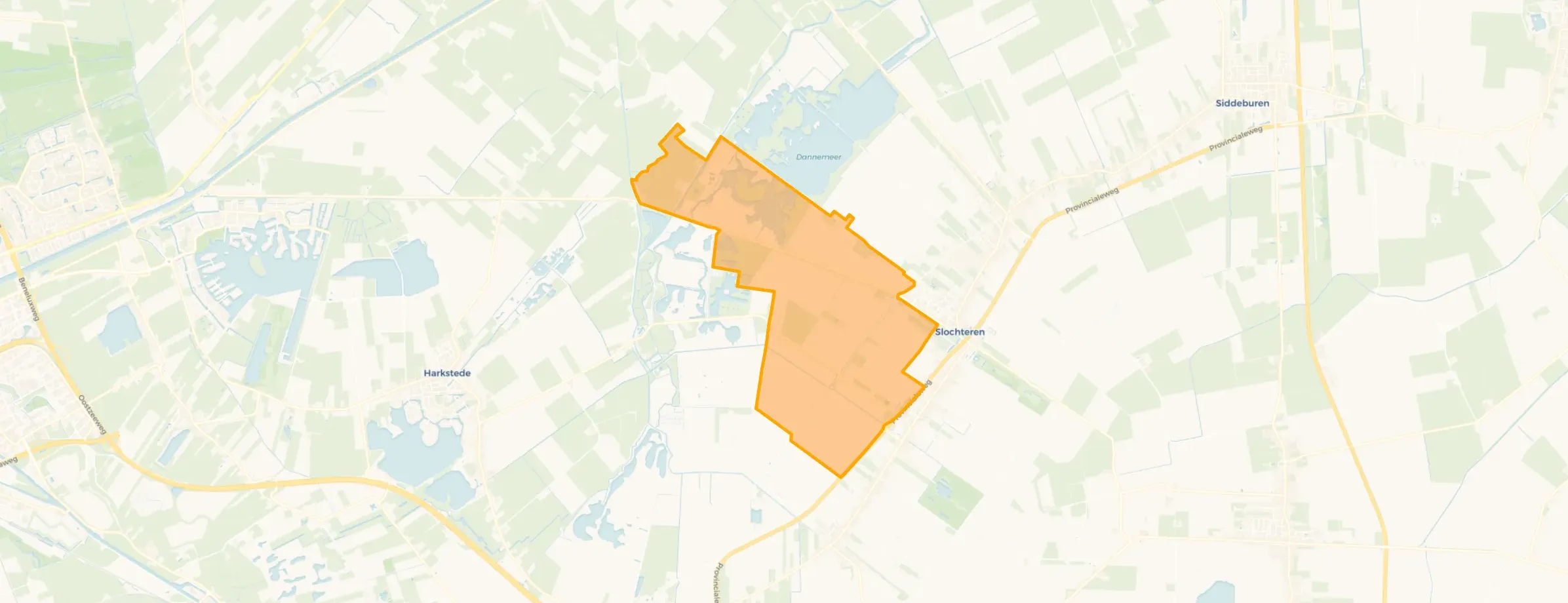 Kaart van Slochteren Natuurgebied