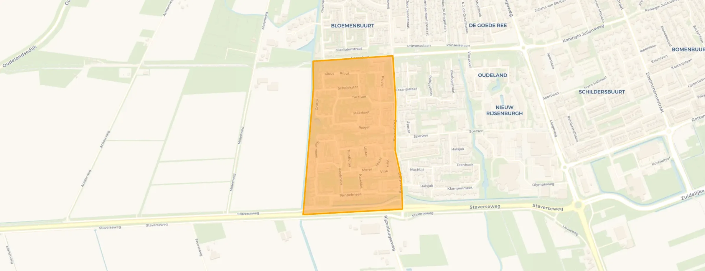 Buurt Sommelsdijk vogelbuurt west, Sommelsdijk