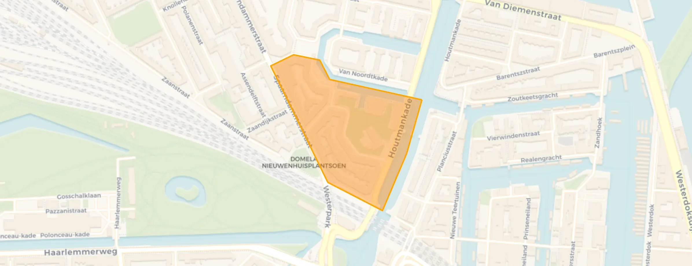 Kaart van Spaarndammerbuurt-Zuidoost
